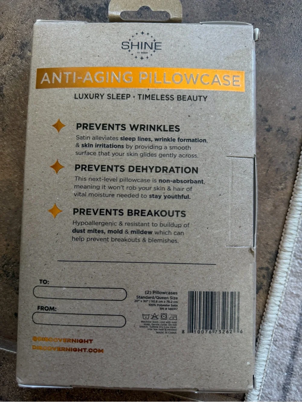Anti-Aging Pillowcase Set in White - 2 Pack
